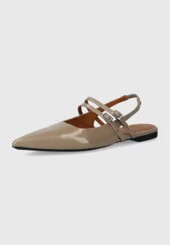 Vagabond Shoemakers balerini de piele HERMINE culoarea bej, cu toc deschis imagine