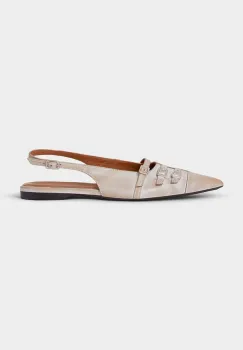 Vagabond Shoemakers balerini de piele HERMINE culoarea bej, cu toc deschis, 5533-118-07 imagine