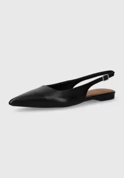 Vagabond Shoemakers balerini de piele HERMINE culoarea negru, cu toc deschis imagine
