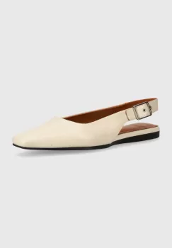 Vagabond Shoemakers balerini de piele WIOLETTA culoarea bej, cu toc deschis imagine