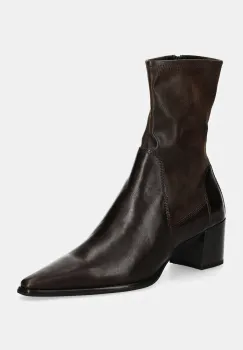 Vagabond Shoemakers botine GISELLE femei, culoarea maro, cu toc drept, 5654-202-35 imagine