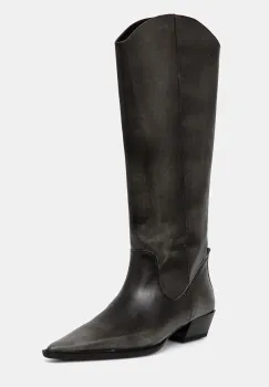Vagabond Shoemakers cizme de piele CASSIE femei, culoarea negru, cu toc plat, 5750-218-17 imagine