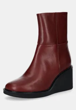 Vagabond Shoemakers cizme de piele DEENA femei, culoarea bordo, toc pana, 5832-101-42 imagine