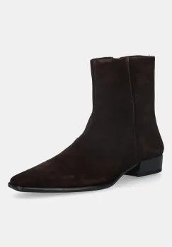 Vagabond Shoemakers cizme din piele intoarsa NELLA culoarea maro, cu toc plat, 5416-040-31 imagine