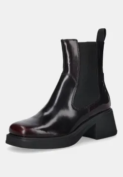 Vagabond Shoemakers ghete chelsea de piele DORAH culoarea bordo, cu toc drept, 5642-004-54 imagine