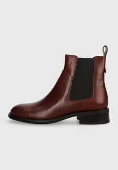 Vagabond Shoemakers ghete chelsea de piele SHEILA femei, culoarea rosu, cu toc plat, 5635.201.27 imagine
