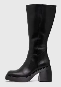 Vagabond Shoemakers ghete de piele BROOKE femei, culoarea negru, cu toc drept, 5644.101.20 imagine