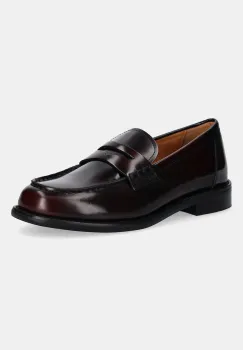 Vagabond Shoemakers mocasini de piele LINN culoarea bordo, cu toc plat, 6036-004-54 imagine