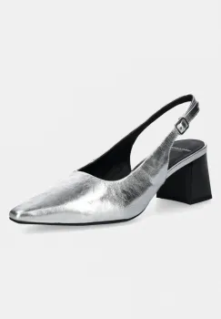 Vagabond Shoemakers pantofi de piele ALTEA culoarea argintiu, cu toc drept, 5740-483-79 imagine