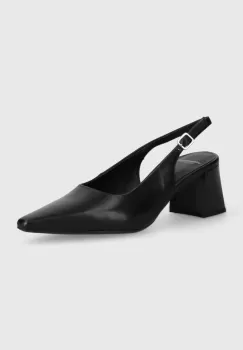 Vagabond Shoemakers pantofi de piele ALTEA culoarea negru, cu toc drept, cu toc deschis imagine