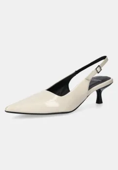 Vagabond Shoemakers pantofi de piele LYKKE culoarea bej, pe toc jos, cu toc deschis, 5714-360-37 imagine