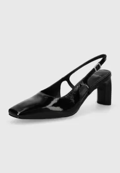 Vagabond Shoemakers pantofi de piele VENDELA culoarea negru, cu toc drept, cu toc deschis, 5723-160-20 imagine