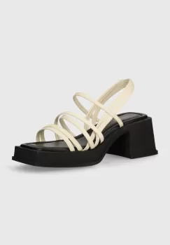 Vagabond Shoemakers sandale de piele HENNIE culoarea bej, 5337-101-02 imagine