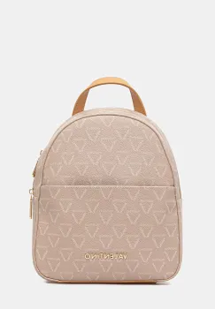 Valentino Bags rucsac culoarea bej, mic, cu imprimeu, VBS8GT20 imagine