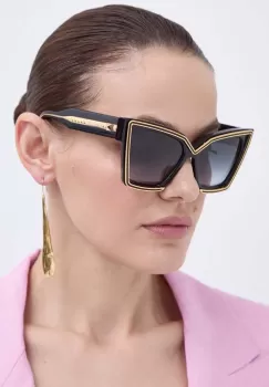 Valentino ochelari de soare femei, culoarea negru imagine