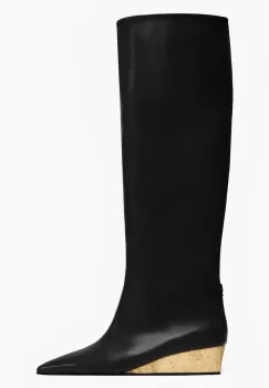 Vanda Novak cizme cu platforma pentru femei din piele Sophia Deep Black imagine
