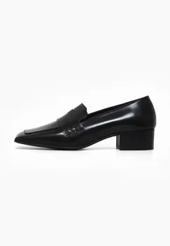 Vanda Novak mocasini de piele Alex femei, culoarea negru, cu platforma imagine
