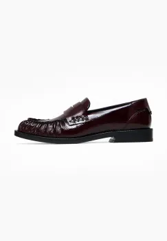 Vanda Novak mocasini pentru femei, din piele Greta Glossy Ruby imagine