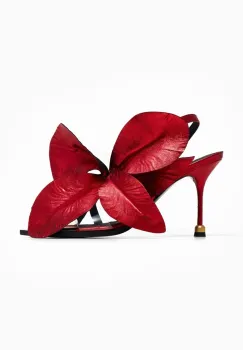 Vanda Novak sandale de piele Daisy culoarea rosu imagine