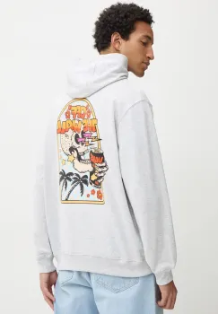 Vans bluza barbati, culoarea gri, cu gluga, cu imprimeu, VN000KHY1QI1 imagine