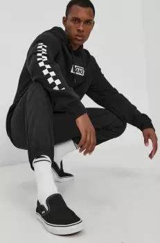 Vans Bluza barbati, culoarea negru, cu imprimeu imagine