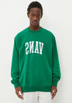 Vans bluza barbati, culoarea verde, cu imprimeu, VN000HP7J5F1 imagine