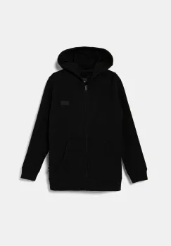 Vans bluza copii BY CORE BASIC II FZ culoarea negru, cu gluga, neted, VN000JBWBLK1 imagine