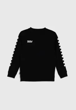 Vans bluza copii EXPOSITION CHECK II CREW culoarea negru, cu imprimeu, VN000K98BLK1 imagine