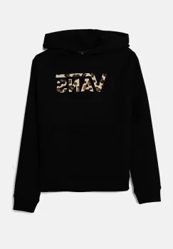 Vans bluza copii GR FELIDAE DROP PO culoarea negru, cu gluga, cu imprimeu, VN000K8WBLK1 imagine