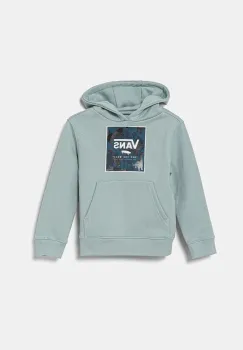 Vans bluza copii KD Dino PO culoarea turcoaz, cu gluga, cu imprimeu, VN000JRNM8I1 imagine