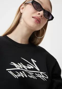 Vans bluza femei, culoarea negru, cu imprimeu imagine