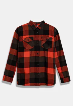 Vans camasa de bumbac pentru copii BOX FLANNEL CLASSIC WOVEN BY culoarea rosu, VN000JG5DRF1 imagine