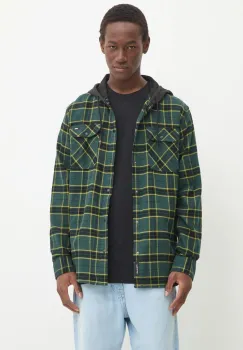 Vans camasa din bumbac barbati, culoarea verde, regular, VN0A4RZB1MC1 imagine