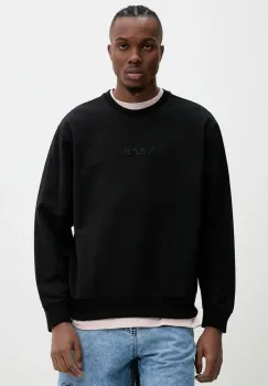 Vans hanorac de bumbac culoarea negru, cu imprimeu, VN000NWBBLK1 imagine