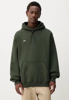 Vans hanorac de bumbac culoarea verde, cu gluga, cu imprimeu, VN000P21EMU1 imagine