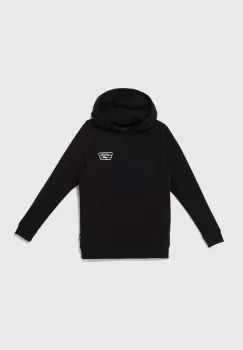 Vans hanorac de bumbac pentru copii BY Full Patched II PO culoarea negru, cu gluga, cu imprimeu, VN000JBEBLK1 imagine