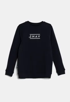 Vans hanorac de bumbac pentru copii Half Box Crew culoarea albastru marin, cu imprimeu, VN000NVAJDU1 imagine