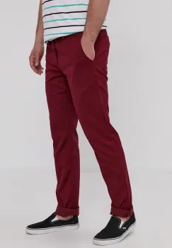 Vans pantaloni barbati, culoarea rosu, model drept VN0A5FJ7ZBS1-pomegranat imagine