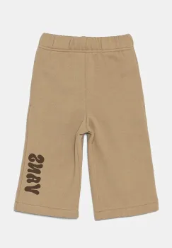 Vans pantaloni copii Happy Days Sweatpant culoarea bej, cu imprimeu, VN000K0C4MG1 imagine