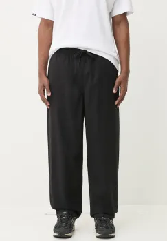 Vans pantaloni de bumbac barbati, culoarea negru, neted, VN00000DBLK1 imagine