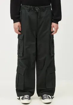 Vans pantaloni de bumbac Premium Classics LX Baggy Cargo Pant culoarea verde, drept, VN000HMYD6P1 imagine