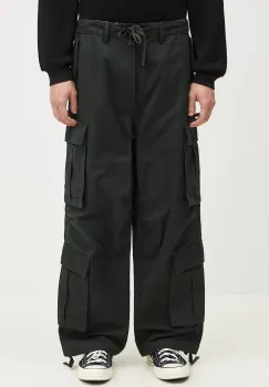 Vans pantaloni de bumbac Premium Classics LX Baggy Cargo Pant culoarea verde, drept, VN000HMYD6P1 imagine