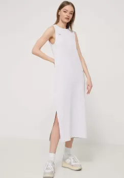 Vans rochie culoarea gri, midi, drept imagine