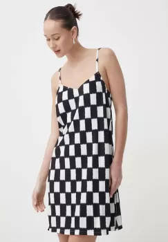 Vans rochie culoarea negru, mini, drept imagine