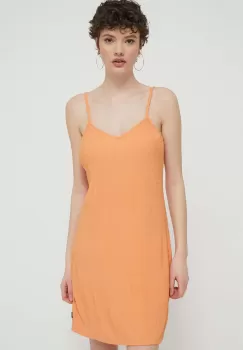 Vans rochie culoarea portocaliu, mini, drept imagine