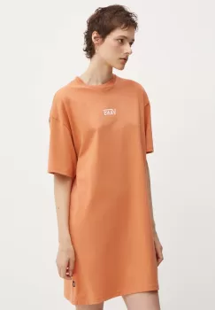 Vans rochie din bumbac culoarea portocaliu, mini, oversize, VN0A4RU2VVL1 imagine
