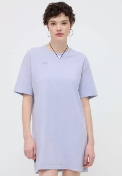 Vans rochie din bumbac culoarea violet, mini, oversize imagine