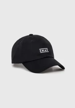 Vans sapca de baseball din bumbac culoarea negru, cu imprimeu, VN000HS6BLK1 imagine