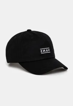 Vans sapca din bumbac pentru copii HALF BOX CURVED BILL JOCKEY culoarea negru, cu imprimeu, VN000J4TBLK1 imagine