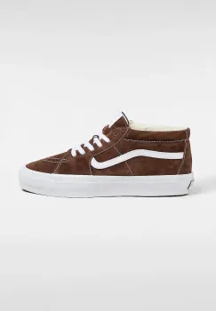 Vans tenisi din piele intoarsa Premium Classics LX Sk8-Mid Reissue 83 culoarea maro, VN000CQQDMV1 imagine